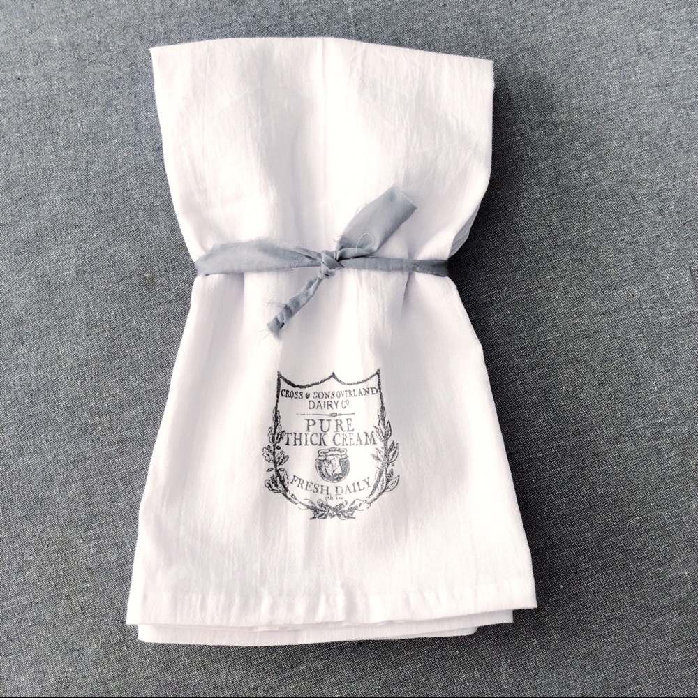 BUNDLE FRENCH FARMHOUSE FRENCH CREAMERY MODERN FARMHOUSE WHITE COTTON TO… - Picture 10 of 13